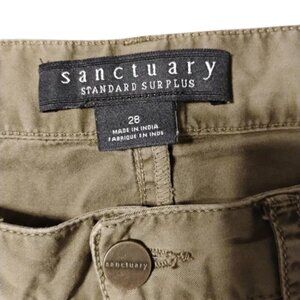 Sanctuary Womens Olive Cargo Pants Tapered